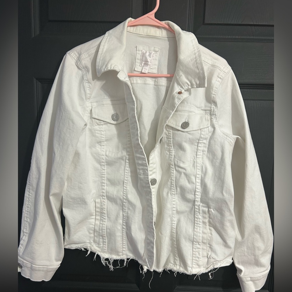 LC Lauren Conrad Off-White Denim Jacket